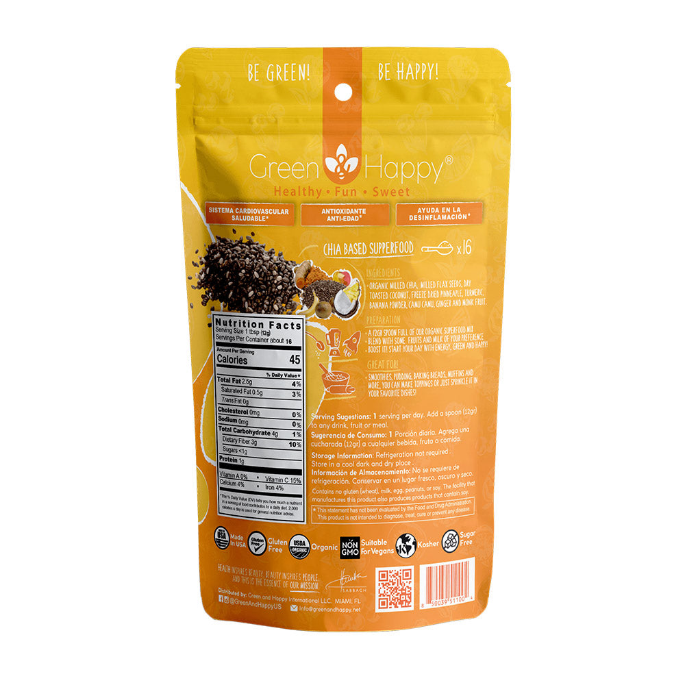 Tropical Tumeric and Ginger (Sugar Free - Keto - Gluten Free - Organic)