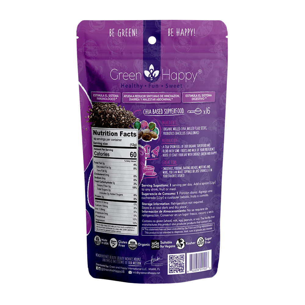 Probiotics Chia (Sugar Free - Keto - Gluten Free - Organic)